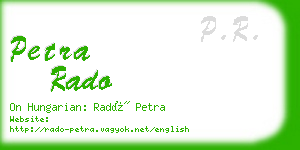 petra rado business card